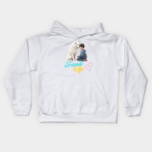 Samoyed, Friendship, the most adorable best friend gift to a Samoyed Lover Kids Hoodie